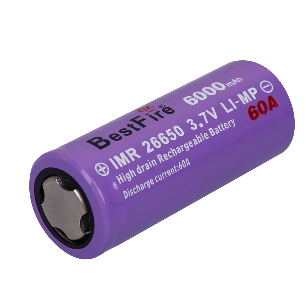 Батарея для вейпа Bestfire 3 7 V 26650 аккумуляторная батарея 6000mAh 60A литий-ионный