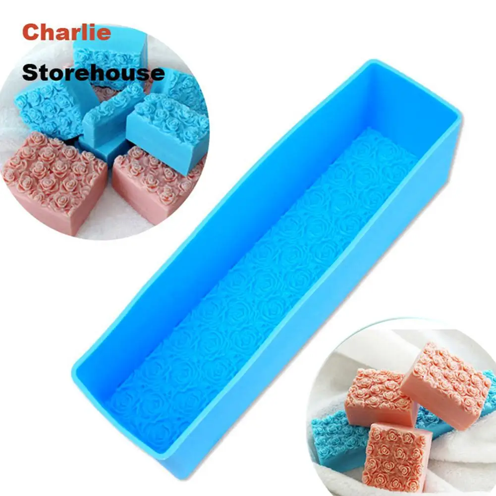 

Rose Toast Silicone Soap Mold Loaf Cake Baking Bread Tools DIY Chocolate Mould Pastry Bread Cake Tools Bakware Tools Blue