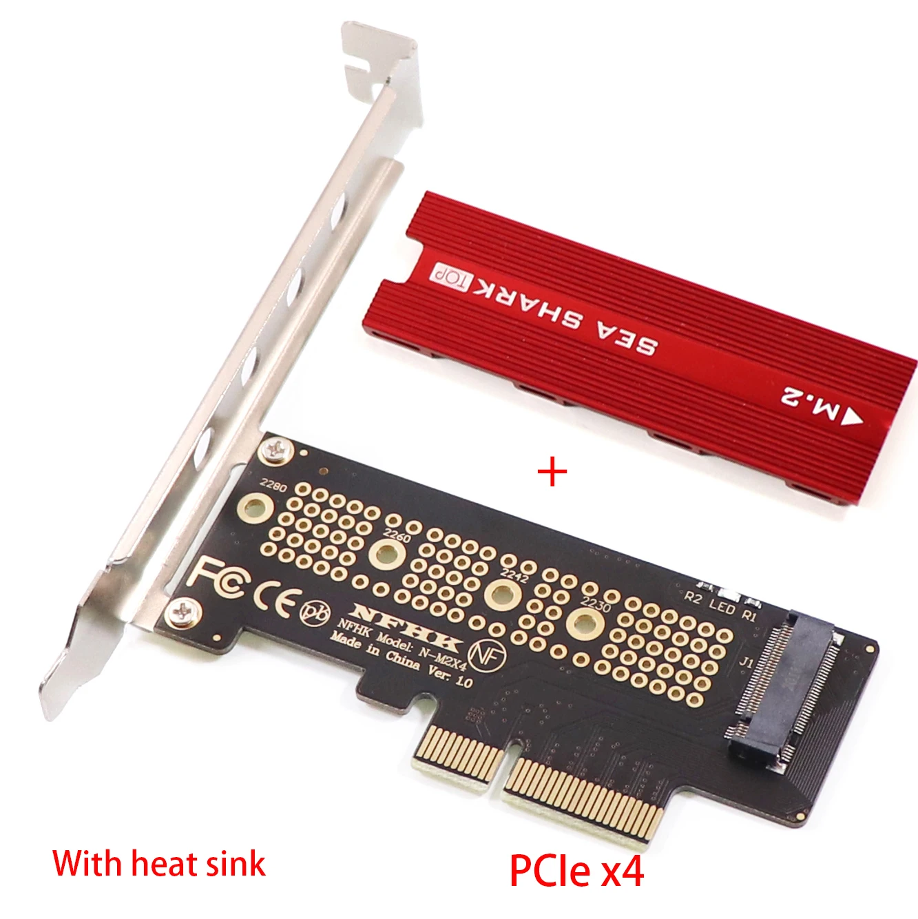 

NEW PCI-E PCI Express 3.0 X4 to NVMe M.2 M KEY NGFF SSD PCIE M2 Riser Card Adapter Support 2230 2242 2260 2280 Size NVMe M.2 SSD