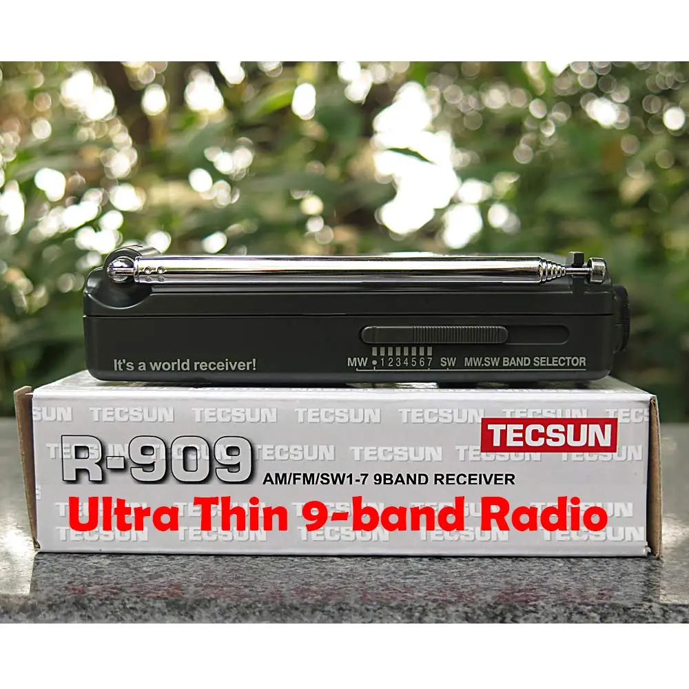 TECSUN R-909 AM/FM/SW радио 1-7 9 диапазонов приемник мира портативное радио FM: 87,0-108 МГц/МВт: 525-1610 кГц Ретро Радио