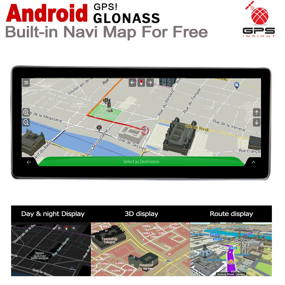 10 25 &quotHD экран стерео Android 7 0 up Автомобильный GPS навигатор карта для Audi A4 8W 2016 ~ 2019 MMI