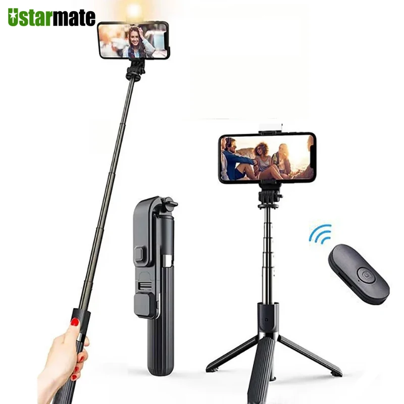 

2021 New Wireless Bluetooth Selfie Stick With Tripod Foldable Monopods Universal for Smartphone For iPhone Xiaomi Huawei Samsung