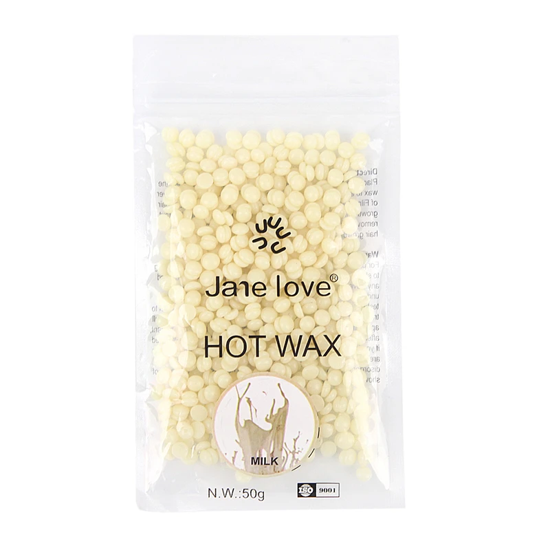 Beige -50g 50 г/пакет, воск для депиляции, горячая пленка, твердый воск, гранулы, для восковой эпиляции, бикини, для удаления волос на теле, Bean, восковые бобы - Цвет: Beige -50g