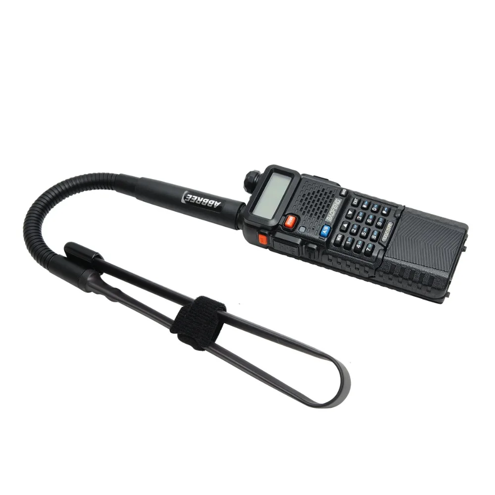 «Гусиная шея» углеродистая сталь, тактический антенна SMA-VHF/UHF двухдиапазонная антенна для Baofeng UV-5R GT-3 UV-82 Kenwood радио иди и болтай Walkie Talkie