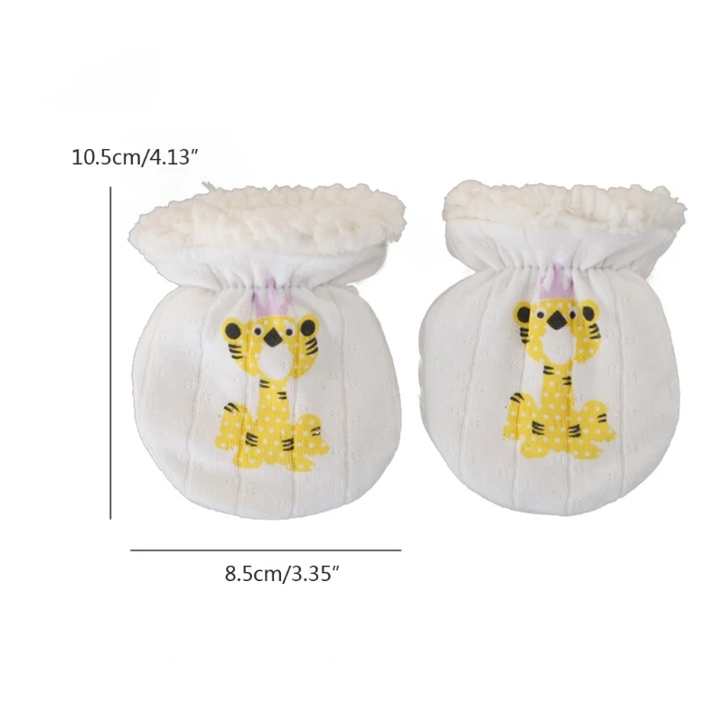 Guantes c&aacute;lidos de invierno para beb&eacute;, mitones antiagarre, guante polar grueso, mitones antiara&ntilde;azos para beb&eacute;s de 0 a 6 meses-5