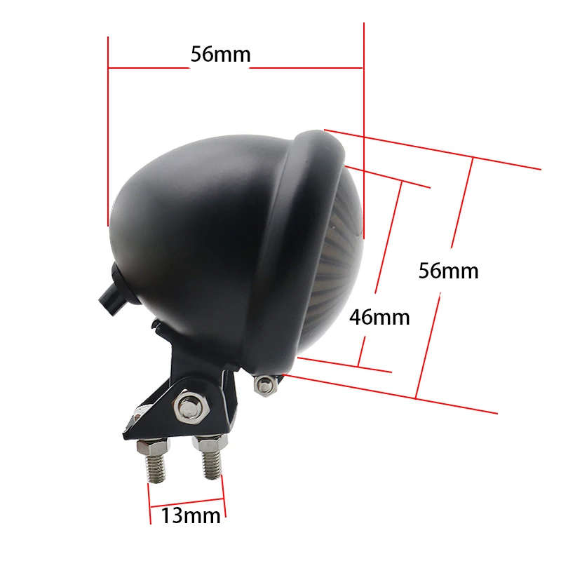 Универсальный мотоцикл LED курил черный красный объектив 12V светодиодный