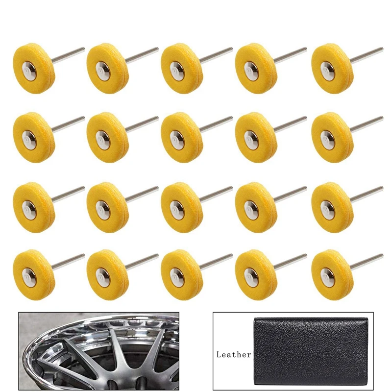 

40 Pieces Buffing Wheels for Polishing Buffer Wheel Watch Jewelry Polish Rotary Drill Tool Accessories 3mm Mandrel