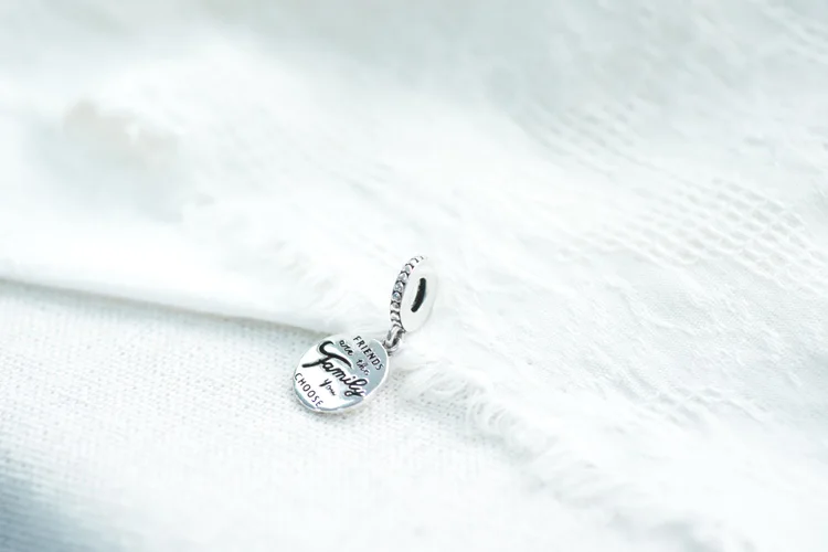 2019 Новое поступление серебряные бусины 925 пробы друзья семья подвеска талисманы