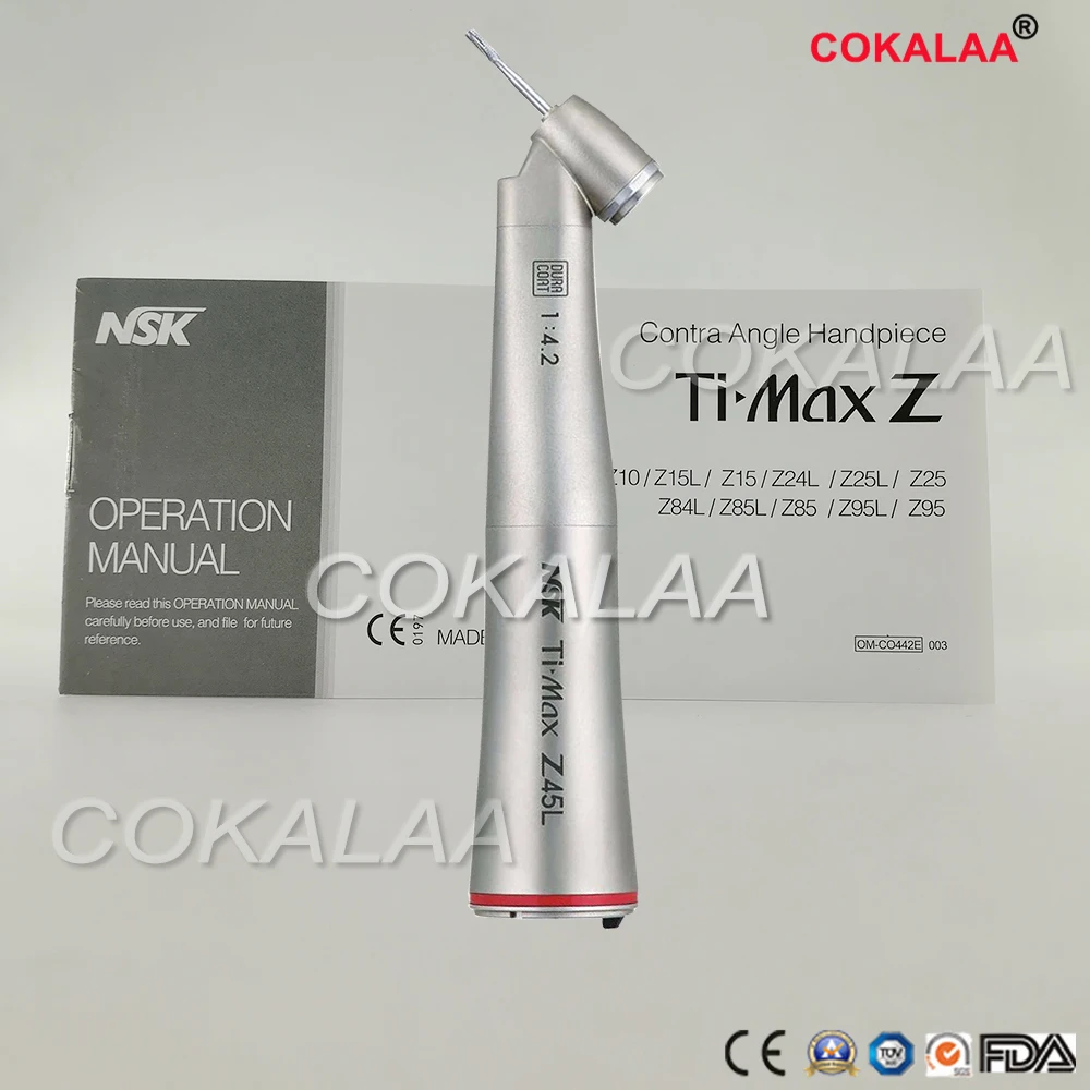 NSK Ti Max Z45L наконечник с угловой головкой 45 ° 1:4.2 увеличение Quattro Spray FG burs|Отбеливание