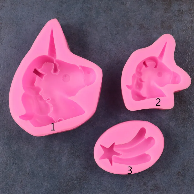 

Unicorn Meteor Tail Cake Decoration Silicone Mold Chocolate Mold DIY Liquid Fondant Mold Aroma Plaster Mold