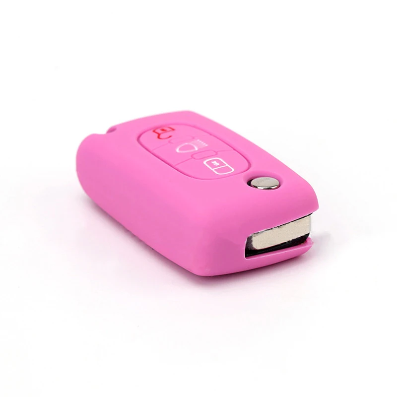 Силиконовый резиновый чехол для автомобильного ключа защитный Citroen C4 C2 C5 Picasso Xsara