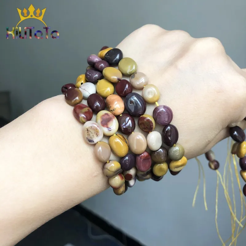 8-10mm Irregular Natural Mookaite Jaspers Loose Spacer Beads For Jewelry Making DIY Bracelet Earrings Necklace Accessories 15'' |