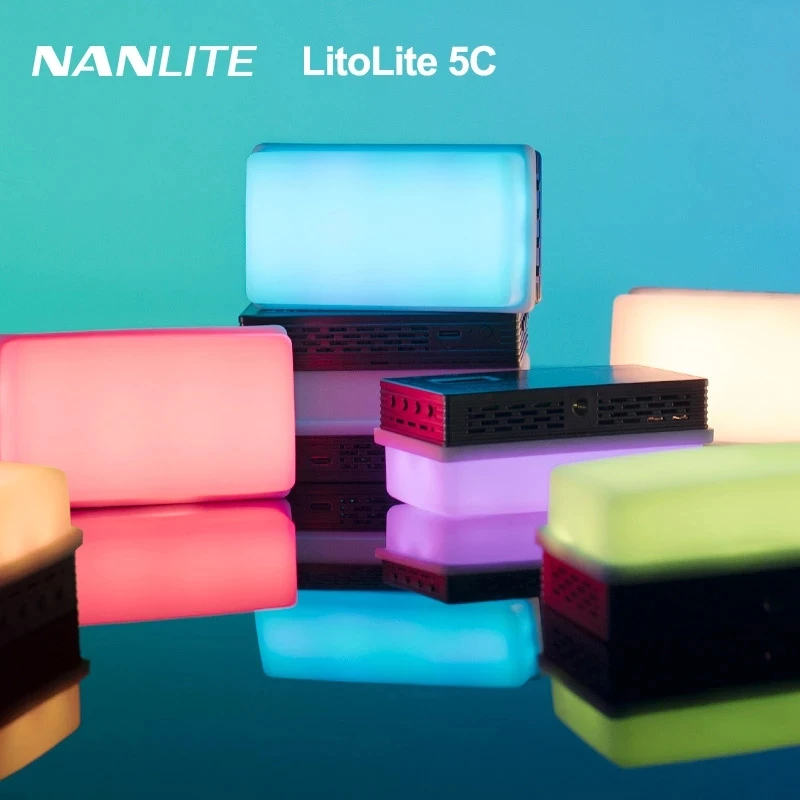 Светодиодный светильник Nanlite LitoLite 5C, освещение для фотосъемки с RGB подсветкой, магнитный портативный карманный светильник для видео и фото