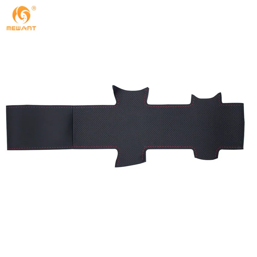 Чехол рулевого колеса автомобиля MEWANT черный чехол из искусственной кожи для Honda