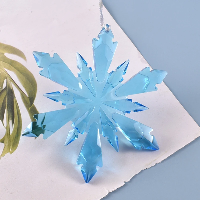 

Crystal Epoxy Resin Mold Christmas Ornaments Snowflake Pendant Casting Silicone Mould DIY Crafts Jewelry Making Tools
