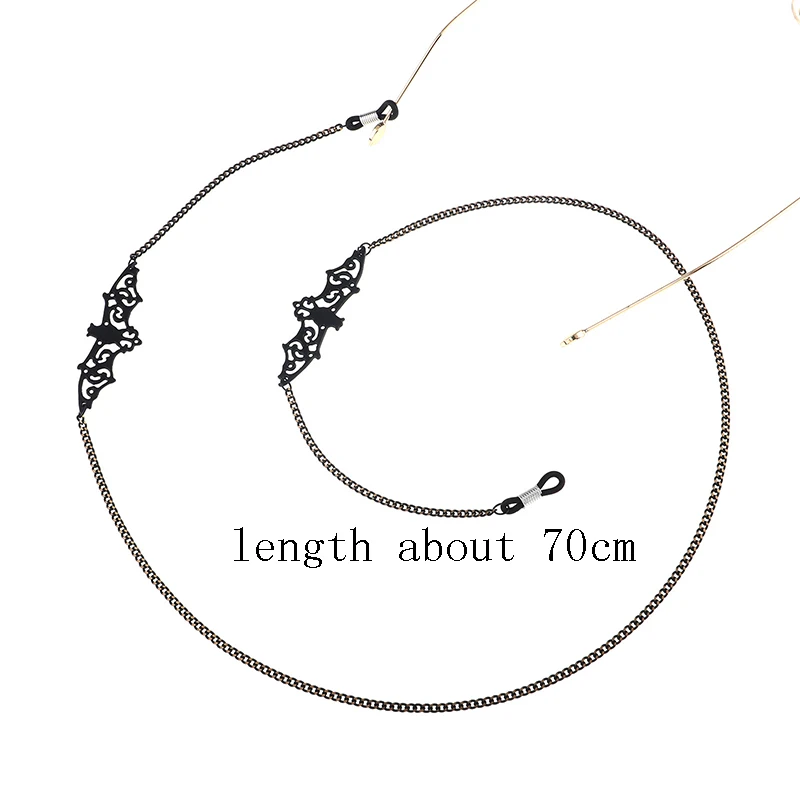 

Women Retro Black Bat Sunglass Chains Lanyards Eyewear Accessories Sunglasses Reading Glasses Strap Bord Glasses Hanging Rope