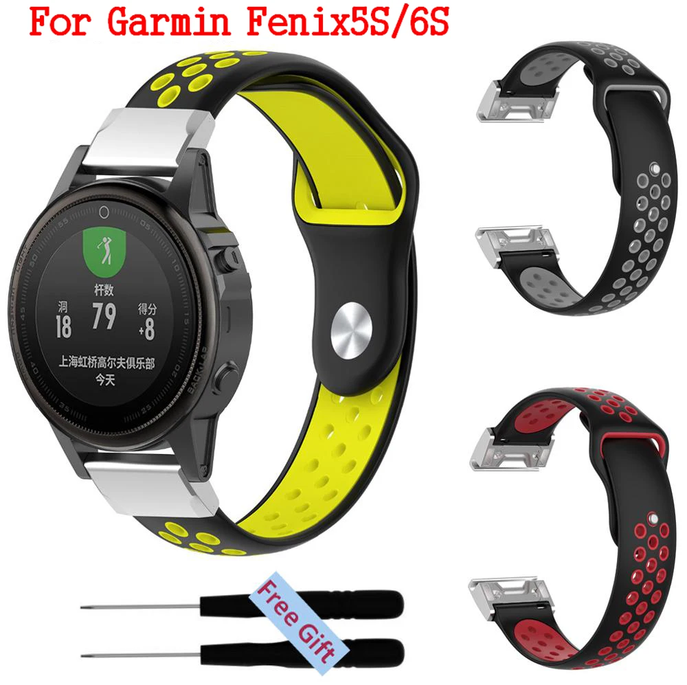 20 мм силиконовый браслет для Garmin Fenix 5S сменный ремешок для часов Garmin Fenix 6S ремешок для часов Garmin