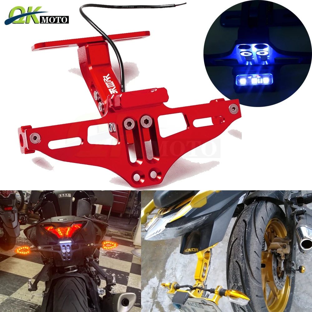 Алюминиевая рама для номерного знака с регулируемым углом мотоцикла CNC кронштейн