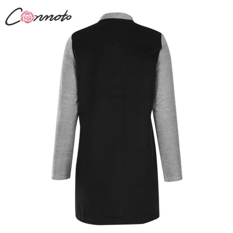 Conmoto лоскутное повседневное зимнее 2019 пальто куртка Женская Корейская Высокая