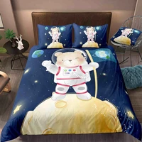 dropshipping duvet cover 1 pillowcase single boy gife childrens bedding cartoon animation child bedroom single sky bear