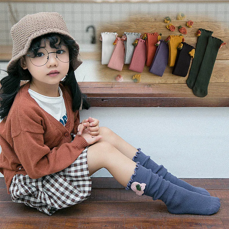 Newborn Baby Girls Socks with Bow Knee High Princess for Girl Sweet Cute Socken Long Tube Kids Children |