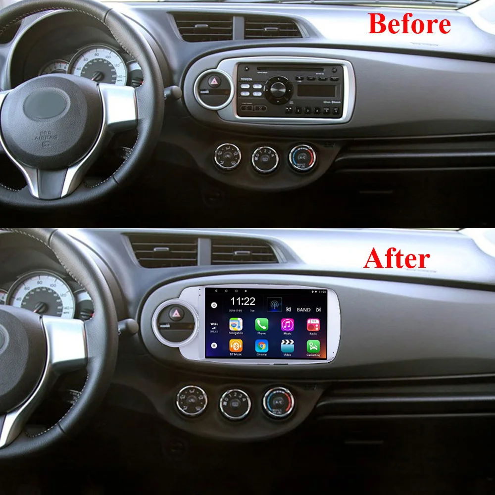 9 &quotAndroid 2 DIN Автомобильный мультимедийный плеер для Toyota Yaris 2012 2017 Авторадио