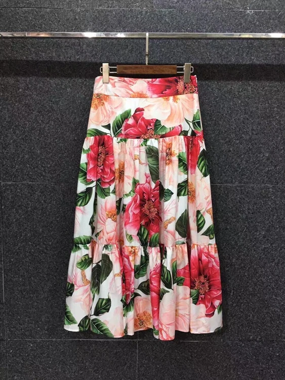 

2021 ранней Весенняя новинка юбка Женский солидный цветной принт Пышное Платье с изображением сицилийских великолепные роскошные взлетно-по...