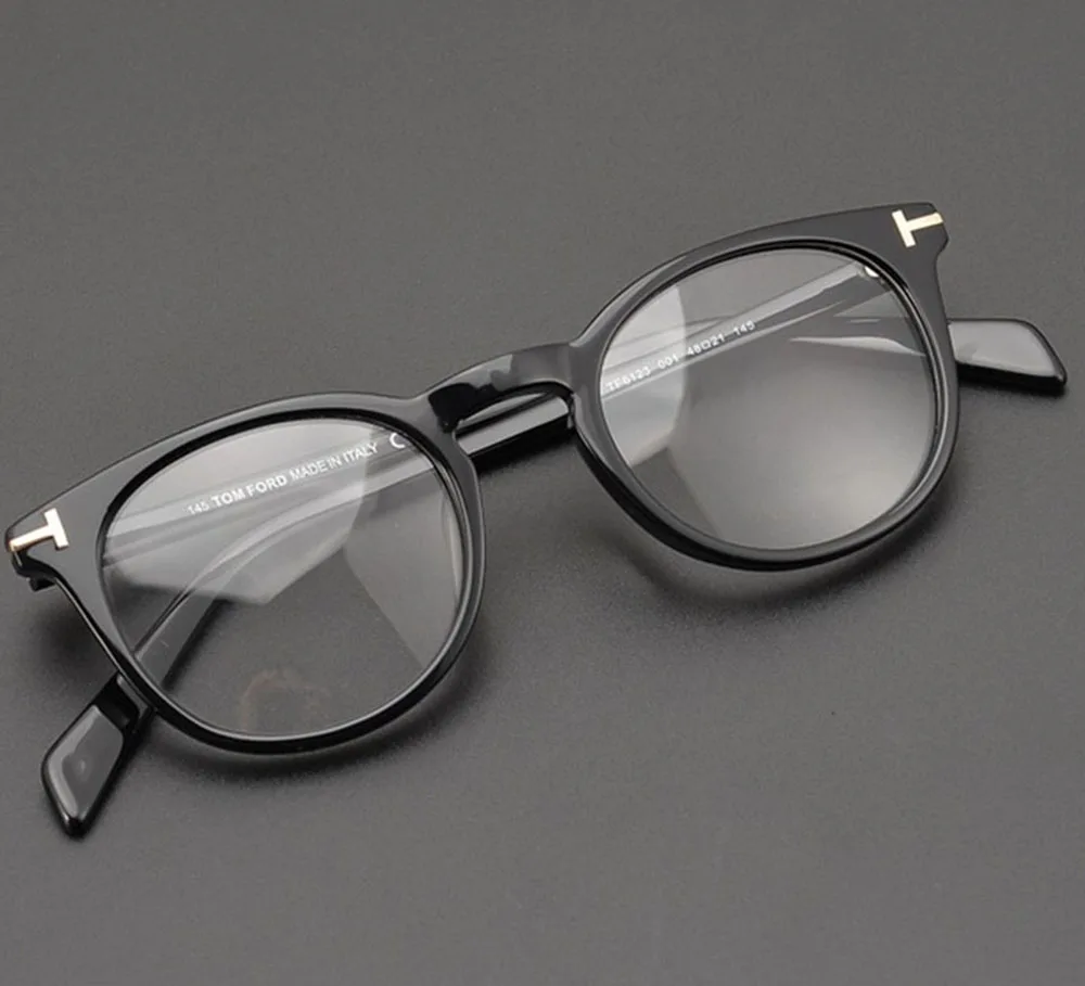 Круглые ацетатные оправы TF6123 с оригинальным логотипом могут быть изготовлены по