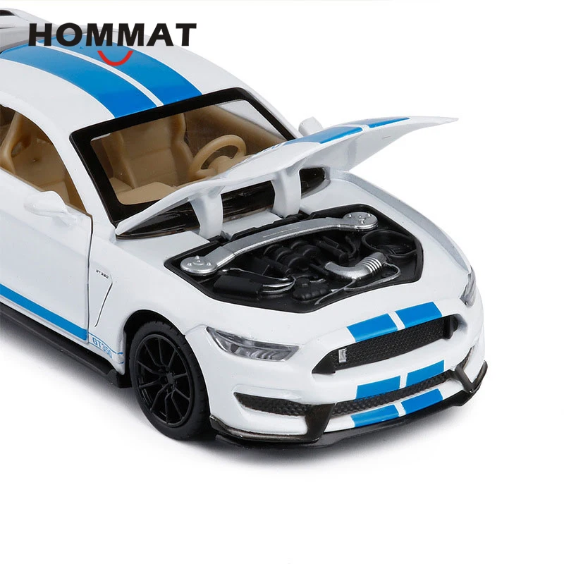 HOMMAT 1:32 Масштаб Ford Mustang Shelby GT350 Игрушечная модель автомобиля Diecasts& игрушечные транспортные средства сплав металлическая модель автомобиля подарки игрушки для детей