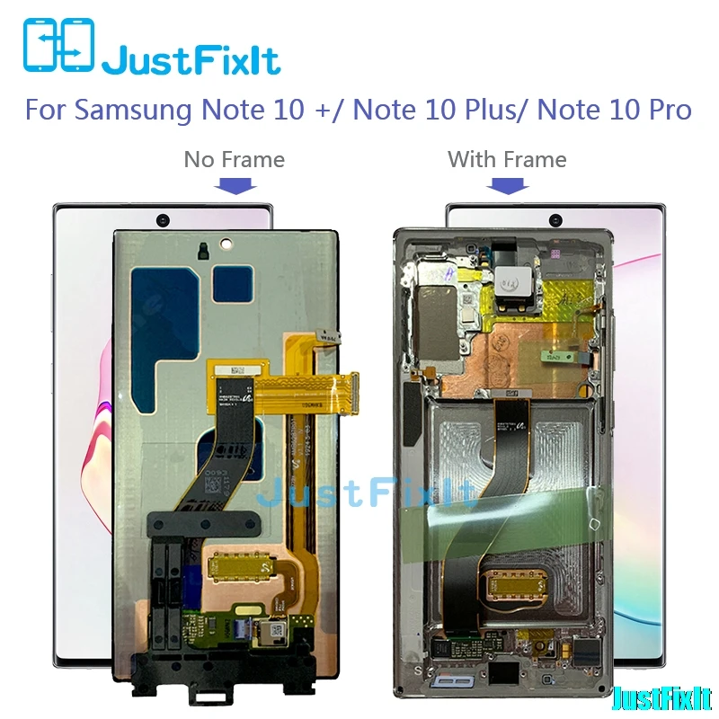 Оригинальный ЖК дисплей с рамкой для Samsung Galaxy Note 10 plus дигитайзер сенсорного