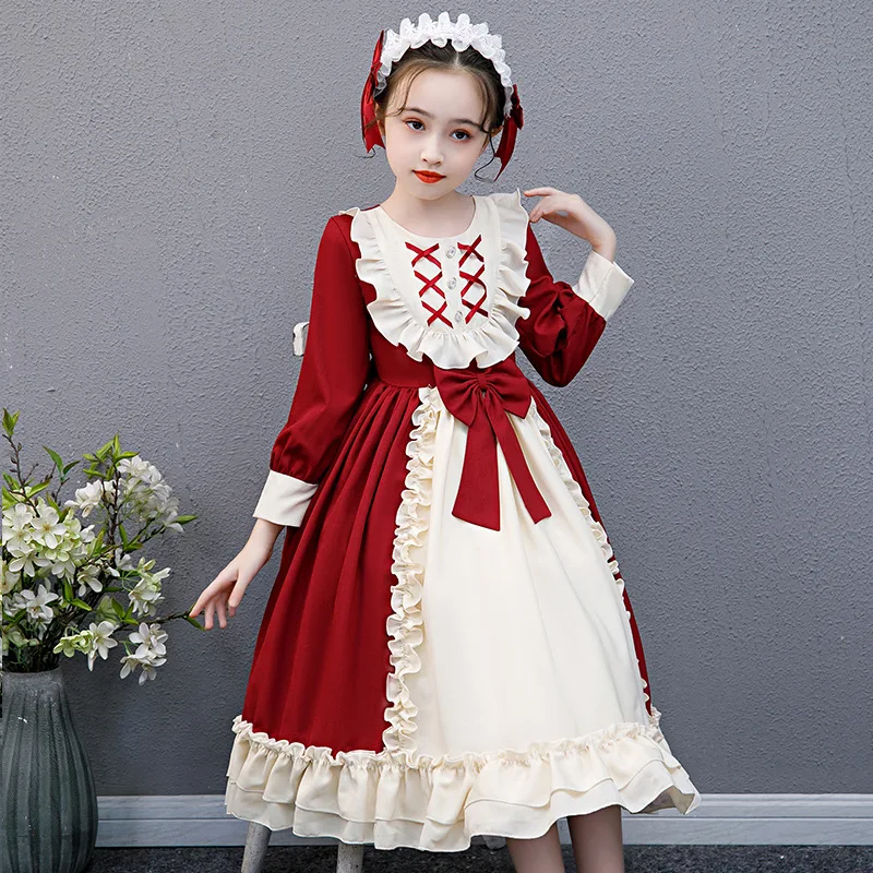 

2021 Winter New Girls Spring Dresses In Big Kids Dress Japanese Children's Lolita Children's Wear Princess Dress Girl