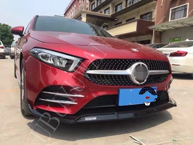 Для Mercedes-Benz W177 A200 A180 A250- автомобиль ABS передний спойлер авто диффузор Бампер протектор украшения