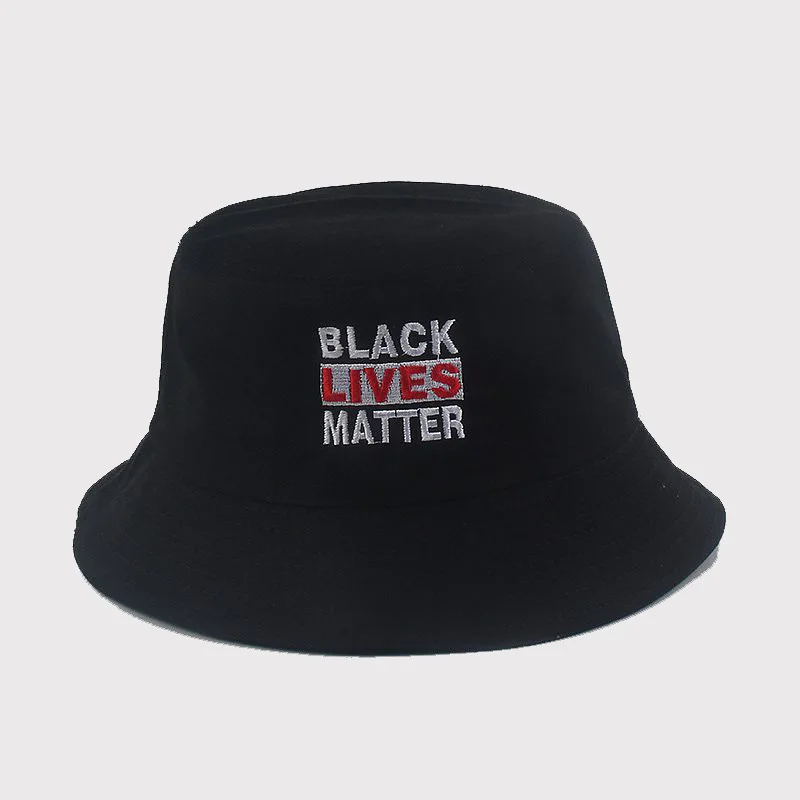 

Хлопковая Панама с вышивкой black lives, шляпа рыбака, уличная дорожная шляпа, Солнцезащитная шапка, шляпы для мужчин и женщин