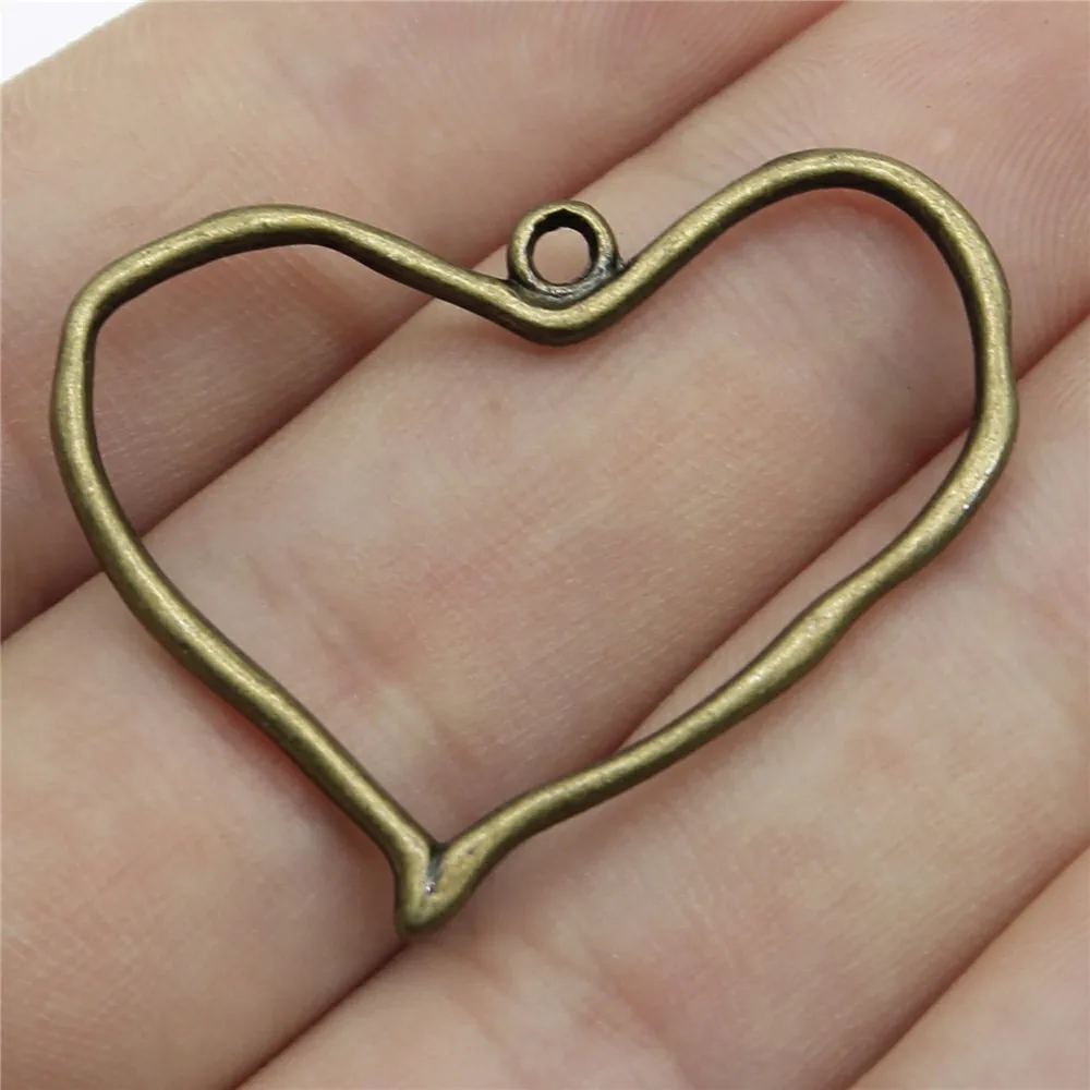 

10pcs 36x35mm Big Hollow Heart Pendants Charm Tone Heart Pendants Hollow Big Hollow Heart Charm Pendants