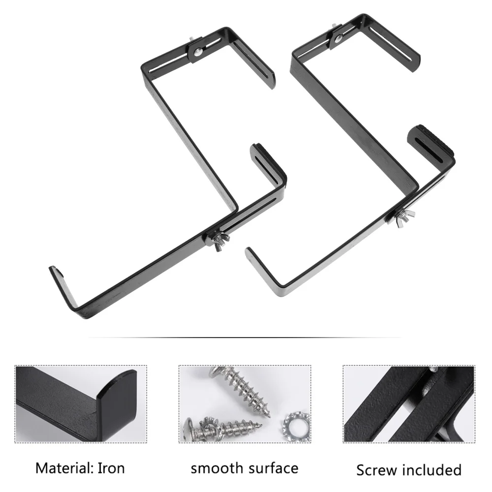 

1 Pair Plants Brackets Wall Planter Hook Flower Pot Hanger (with 2 Anchors)