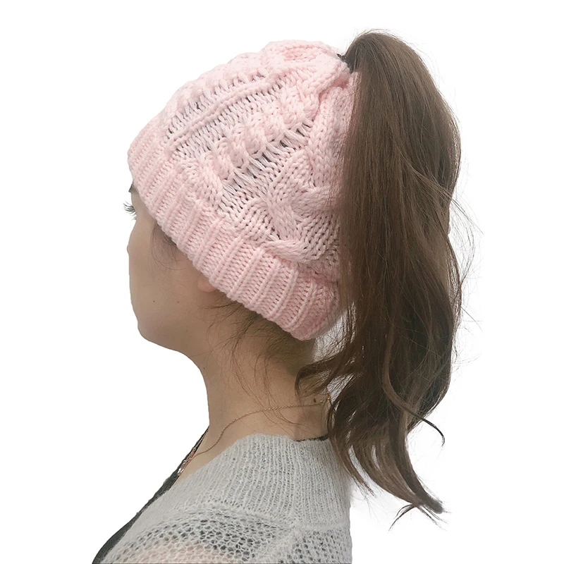 

Women's Winter Hat Solid Color Comfortable Adjustable Hood Soft Hat Fashion Korean Style Winter Warm Lady Beanie Hats