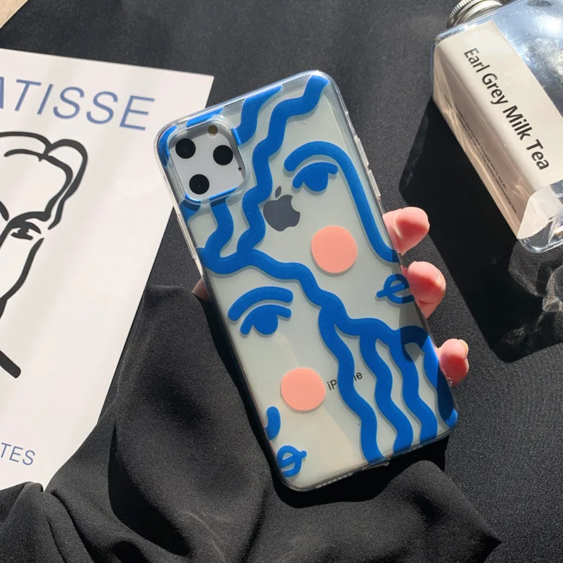 Японский ретро простой чехол для телефона с абстрактным рисунком iPhone 11 Pro MAX X XR