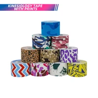 cotton kinesiology tape with prints 5cm 5m roll tape for muscle support sports tape