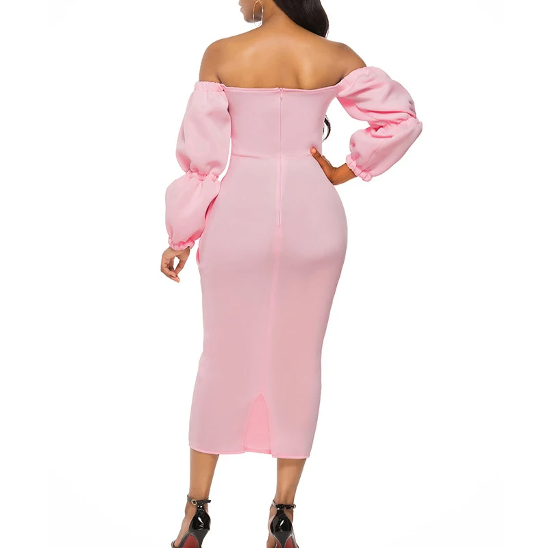 OTEN вечерние платья для женщин сексуальное с открытыми плечами баской
