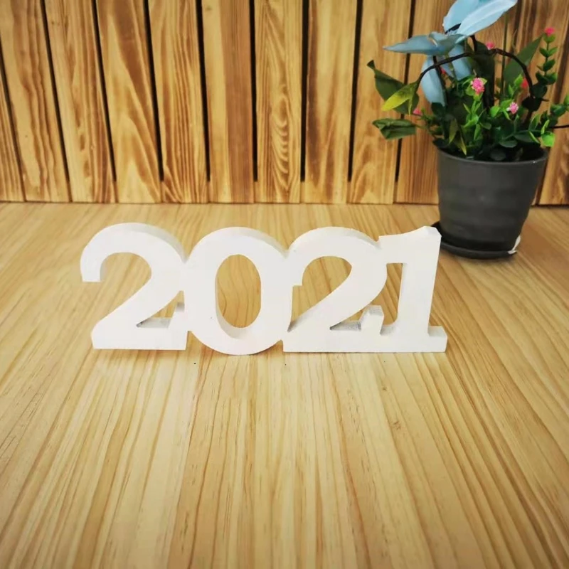 

2021 Sign Wooden Numbers Photo Props for Graduation Wedding Birthday New Year Party Decorations GXMB
