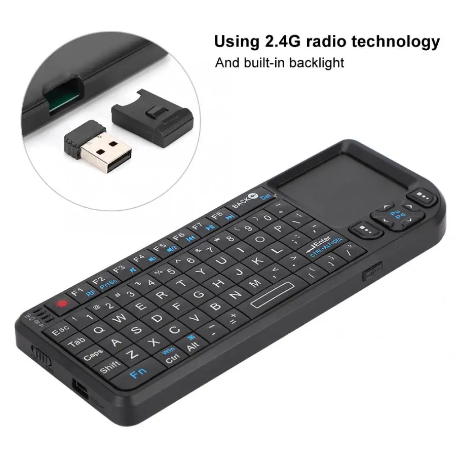 UKB 100 RF USB карманная мини беспроводная клавиатура для Windows 2000 / XP Vista 7 OS 10.x