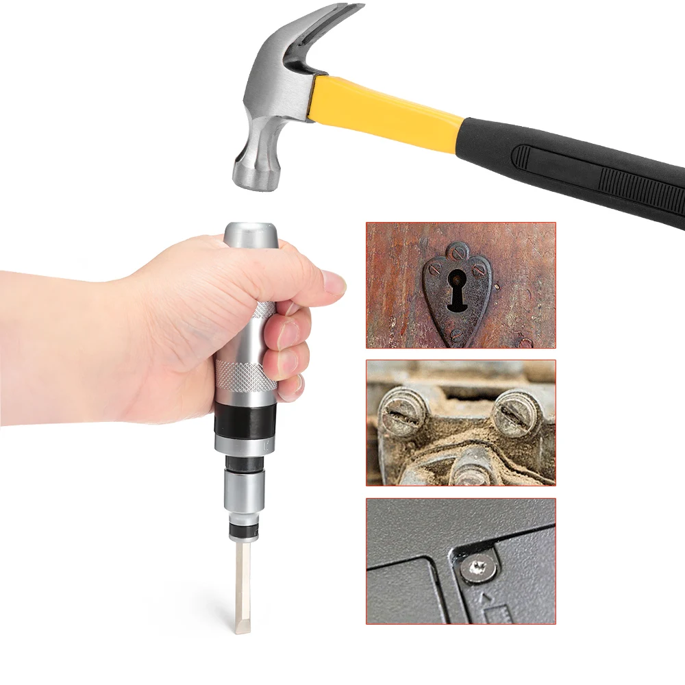 7 шт. Профессиональный портативный ударный отвертка высокопрочная стальная