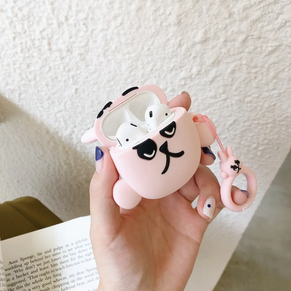 3D Силиконовые Наушники Earpods чехол для Airpods 2 Чехол милый суши мультфильм чехол для Apple Air pods чехол наушники кольцо ремень