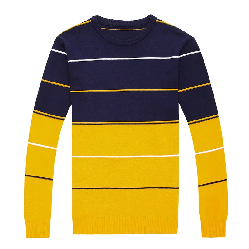 

Knitred Woolen Autumn Korean Style Casual Men Clothes 2021 New Fashion Brand Sweater Mens Pullover Striped Slim Fit Jumpers