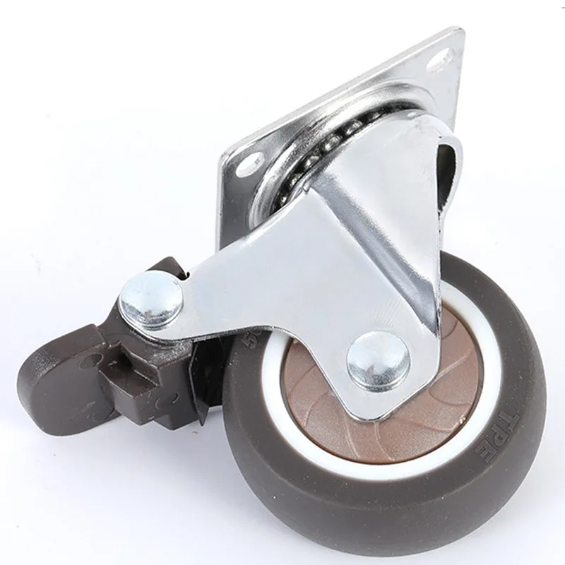 

4Pcs Heavy Duty Furniture Mute Soft Rubber Swivel Casters Office Chair Caster Wheels Roller for Platform Trolley Chair Wheel