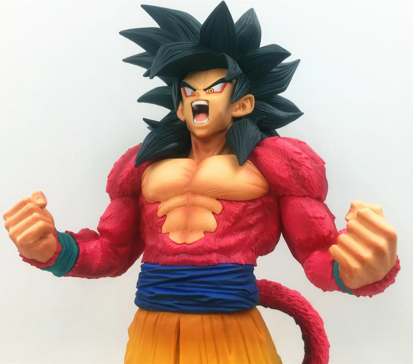 34 см аниме фигурки ударно волновой супер 4 черный белый цвет Saiyan Son Goku рисунок