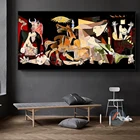 Картина на холсте известного Пикассо герника, современный абстрактный постер и принты, настенное украшение, домашний декор, картины