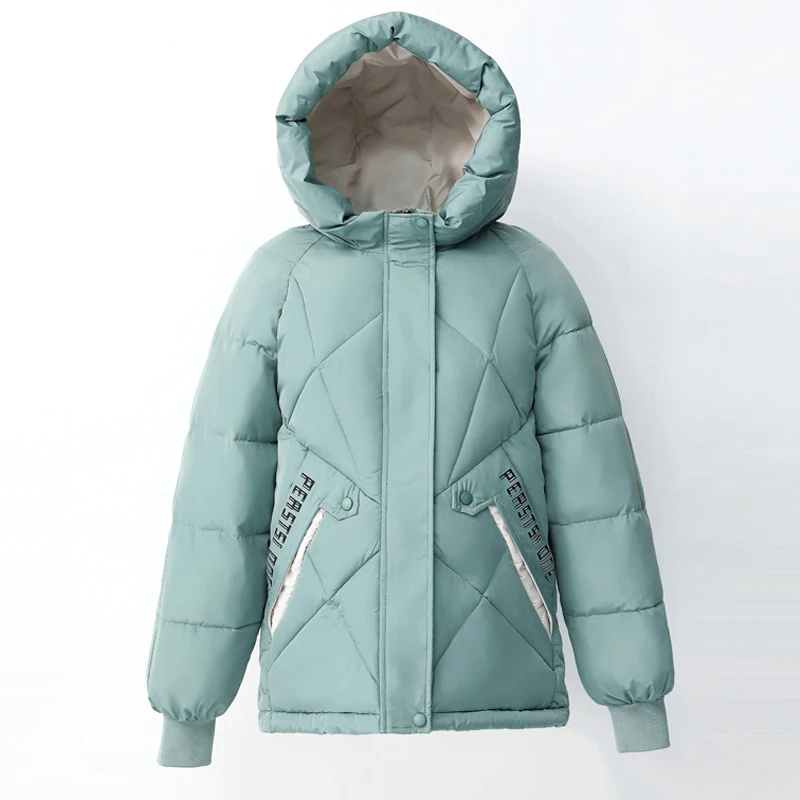 Куртка ZQLZ женская зимняя 2020 новая тонкая с капюшоном короткая парка хлопковая