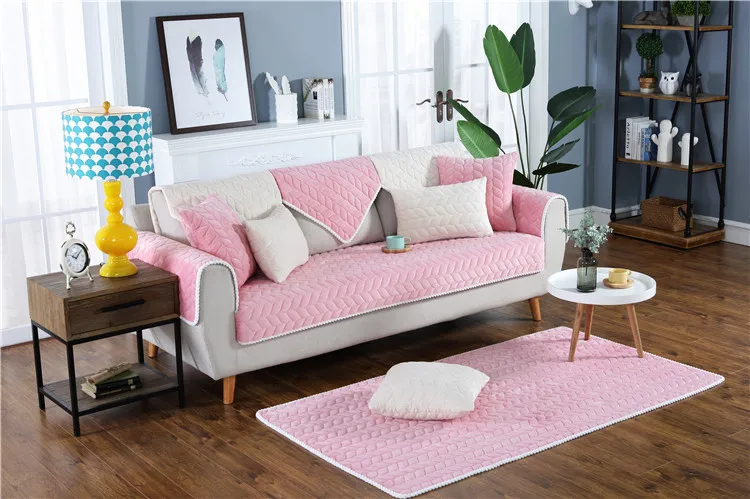 Pink Однотонный чехол для дивана, моющийся, съемный, полотенце, подлокотник, чехлы для дивана, чехлы для дивана, для собак, домашних животных, один/два/три местный, 21 Размер - Цвет: Pink