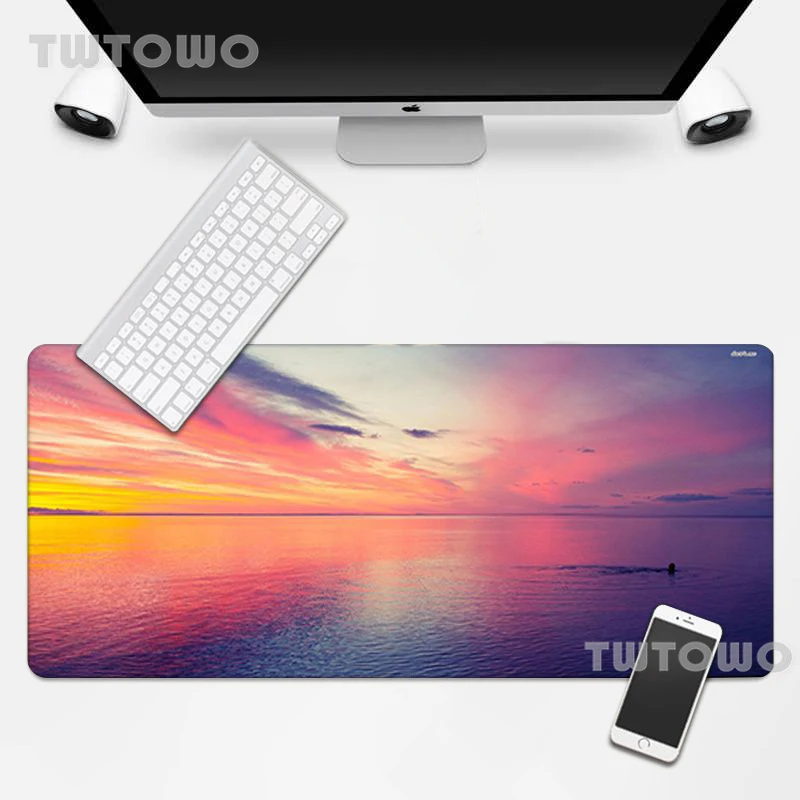 pink sunset art simple mousepad gaming keyboard pad desk mat mouse mat natural rubber gamer computer hot sell mice pad home free global shipping